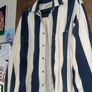 100% cotton striped Eddie Bauer Shirt
